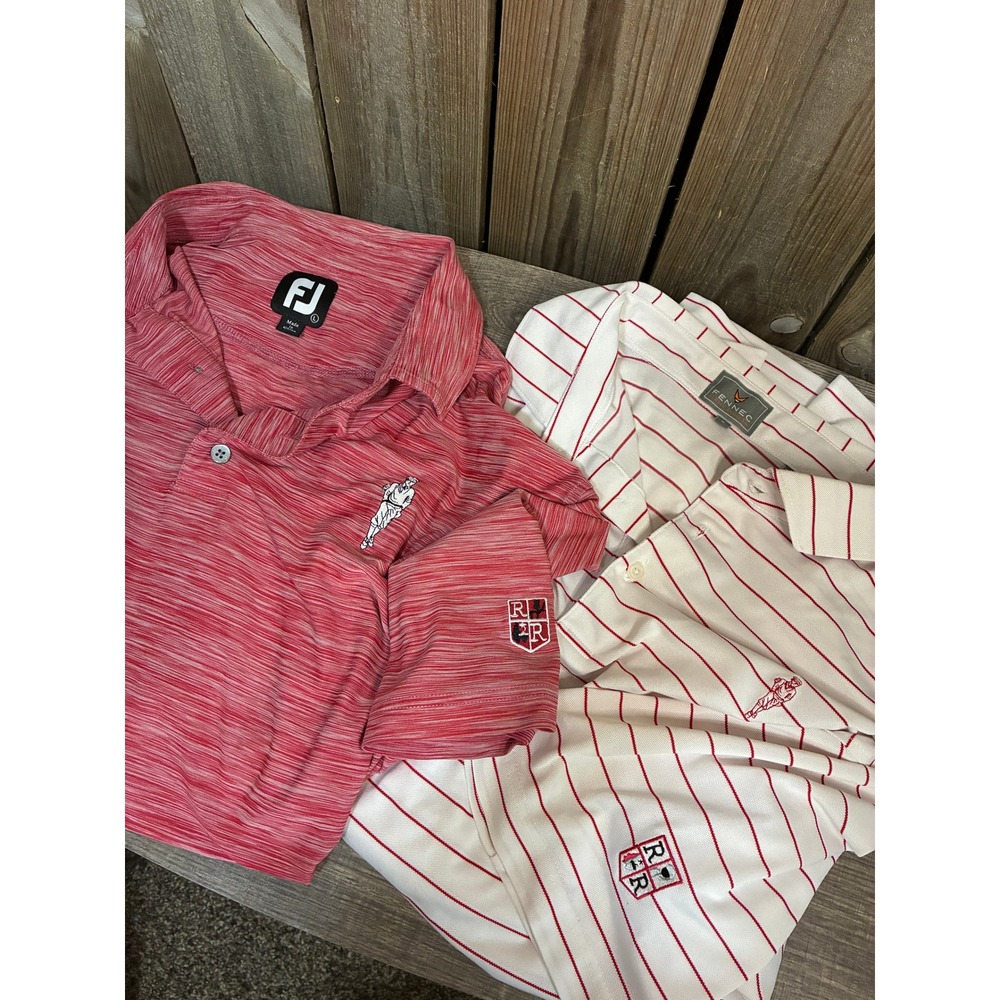 FootJoy Fennec Golf‎ Polo Shirts Bundle Mens Large Rock Hills Country Club Red L